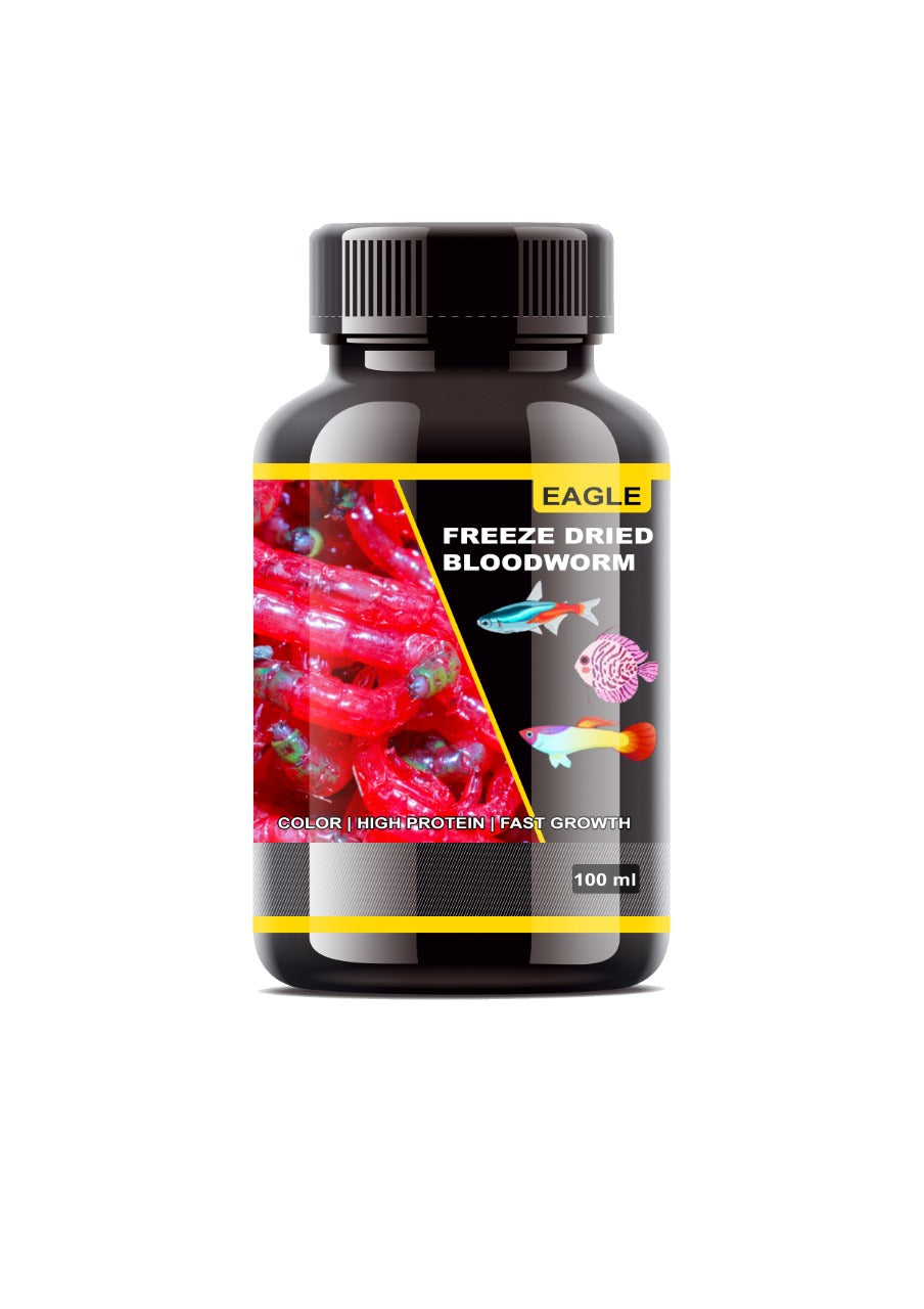 Freeze dried blood worms