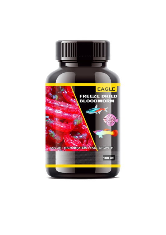 Freeze dried blood worms